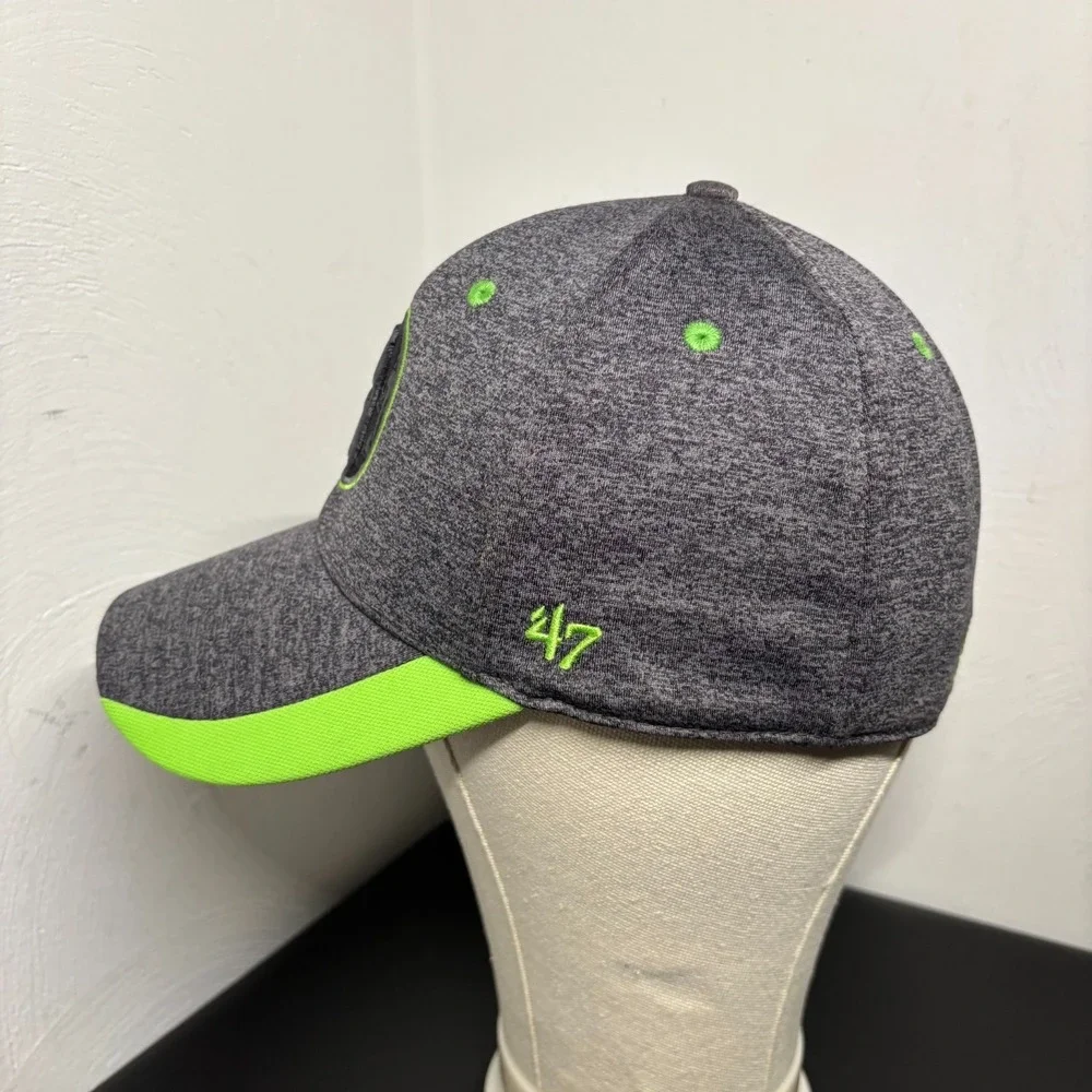 '47 Brand Spartans Baseball Cap Hat Gray Green OSFM Stretch‎ Unisex Spellout